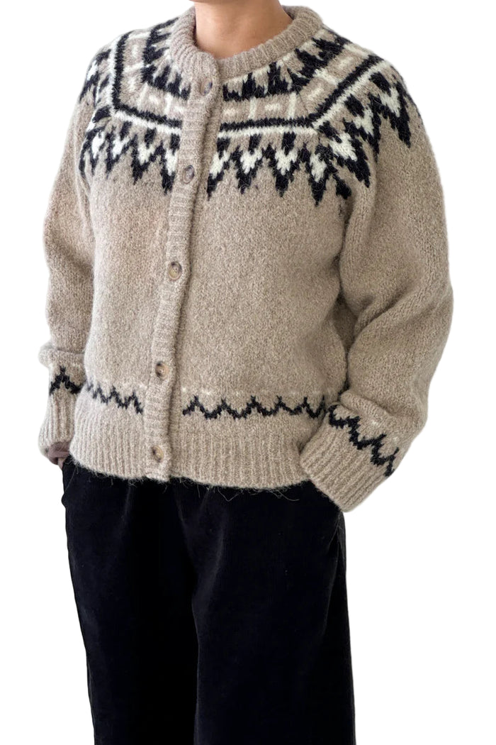 Alpaca Cabin Cardigan in Beige