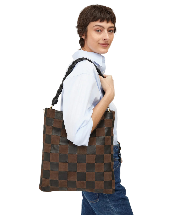 Carryall Clutch in Nappa & Suede
