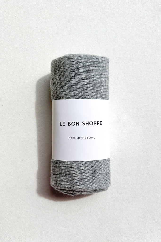 Cashmere Shawl in Heather Grey