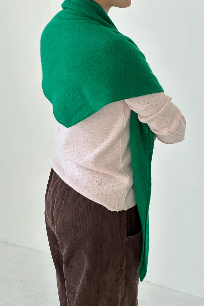 Cashmere Shawl in Kelly Green