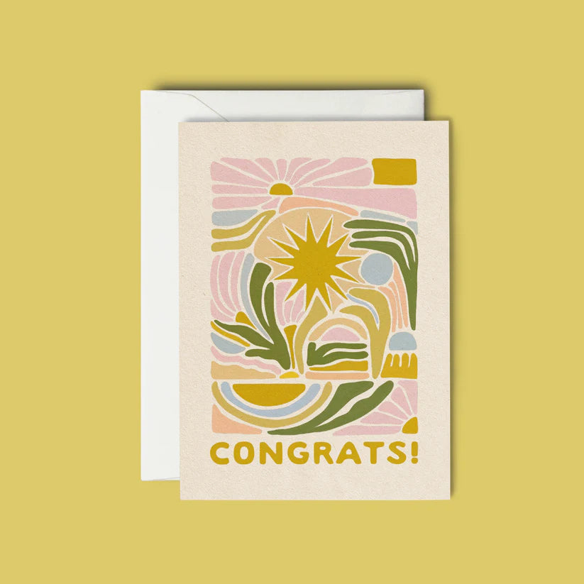 Congrats sunny greeting card