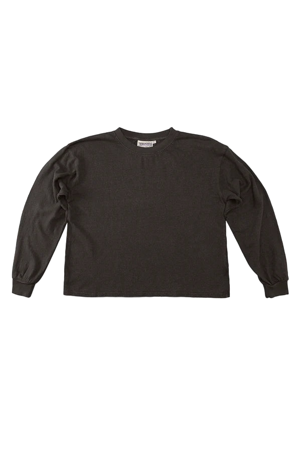Cropped Long Sleeve Tee - Coffee Bean