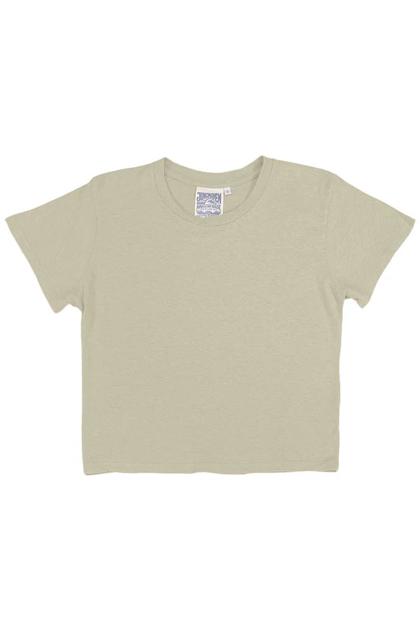 Cropped Lorel Tee in Desert Khaki