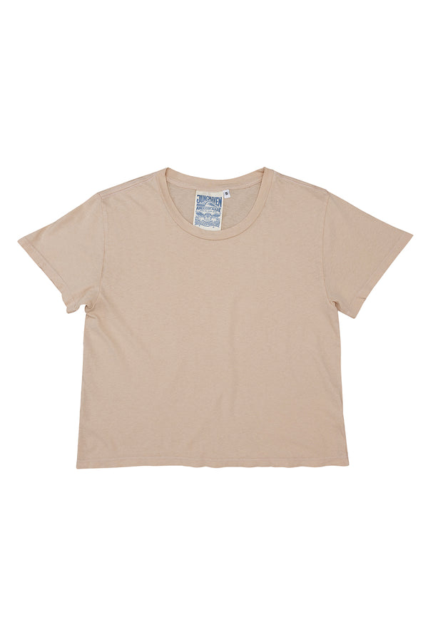 Ojai Cropped Tee in Stucco Beige