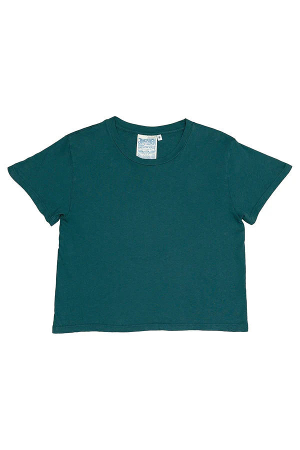 Ojai Cropped Tee in deep teal