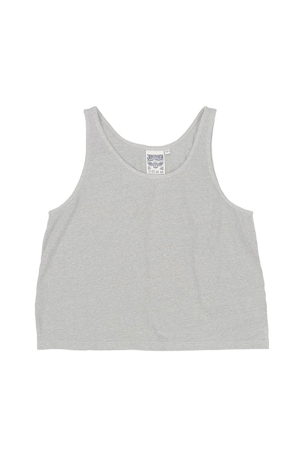Heathered Crop Tank in Athletic Gray