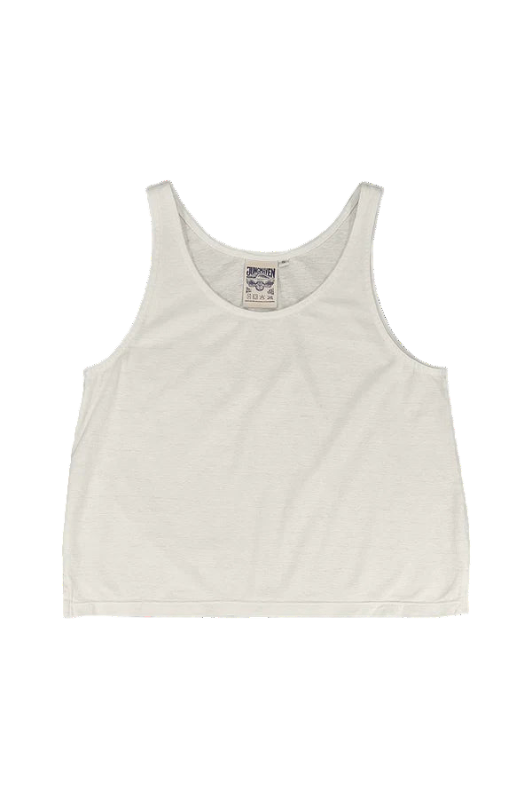 Cropped Tank in Washed White