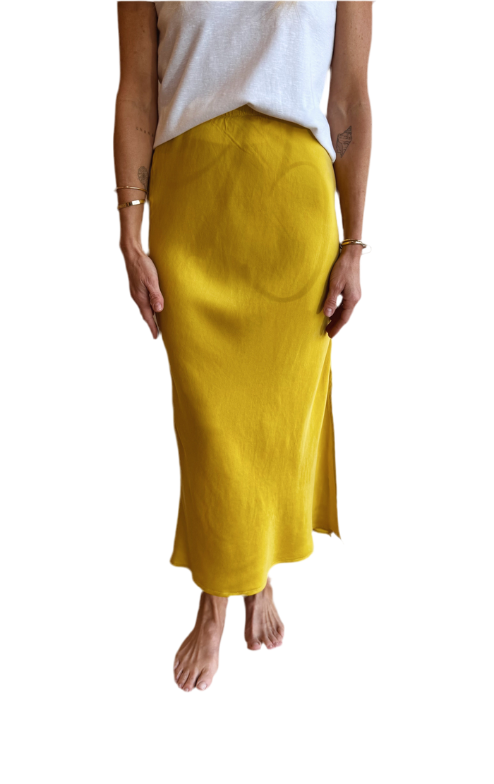 Slip Skirt in Chartreuse