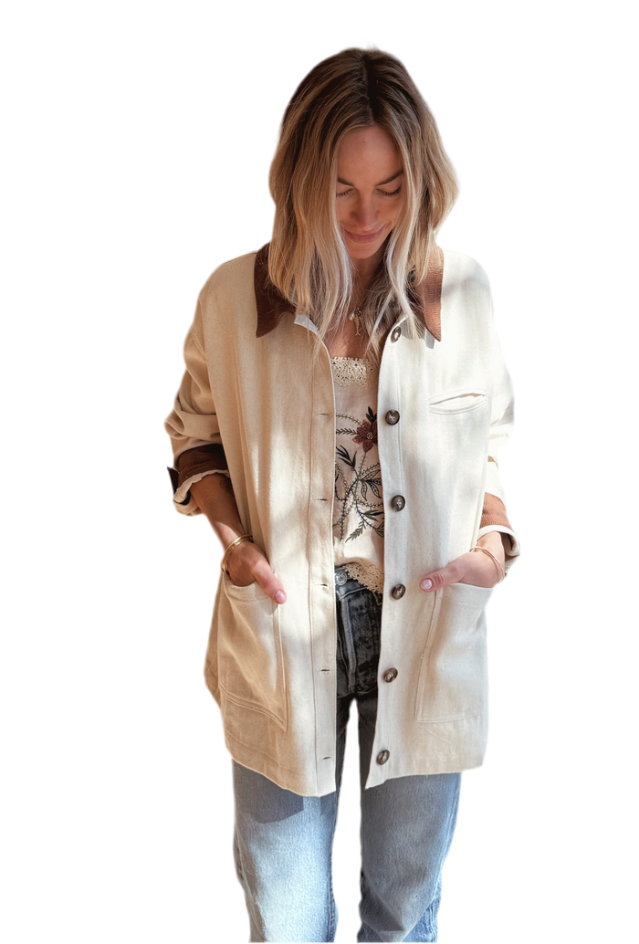 Corduroy collar CASSIDY barn jacket