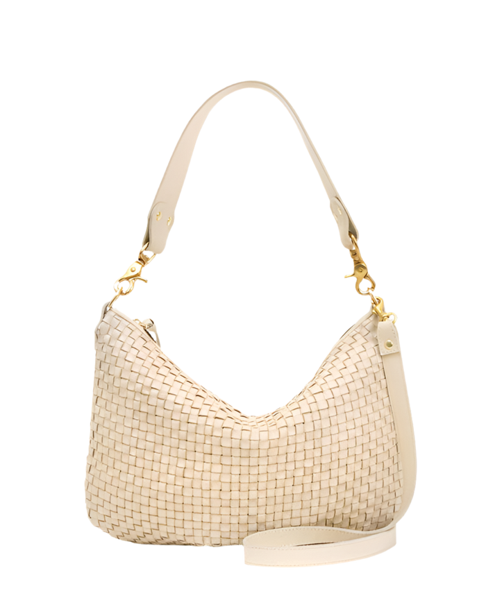 Moyen Messenger in Woven  Checker-Cream