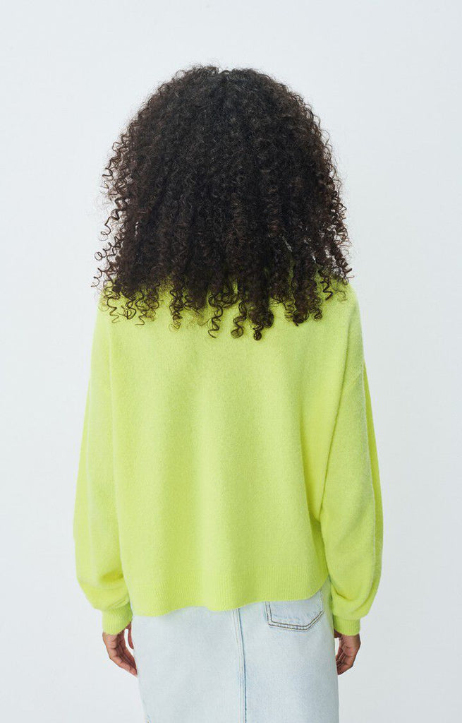 Damsville cardi in neon yellow