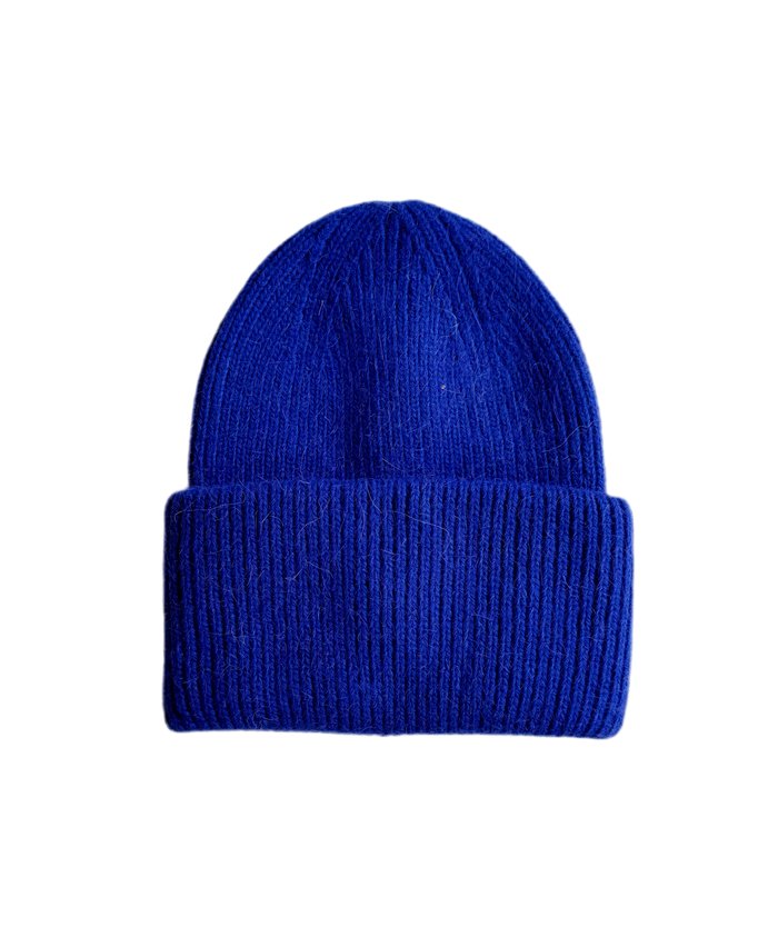 Angora SERENA beanie in royal blue