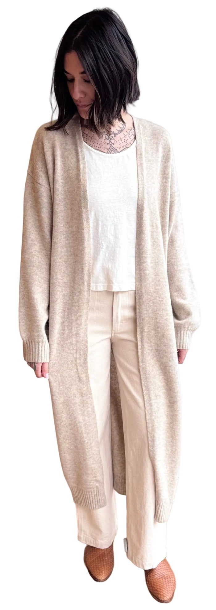 Marlow Long Cardigan in Moon