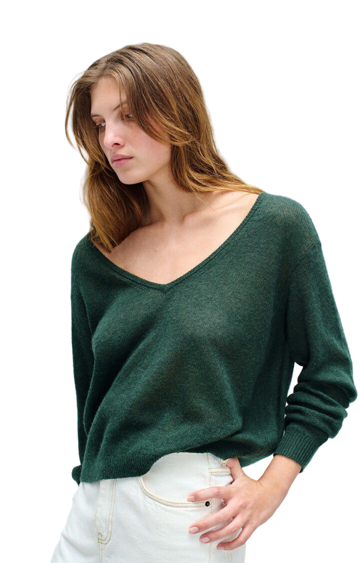 Dumy pullover in forest green