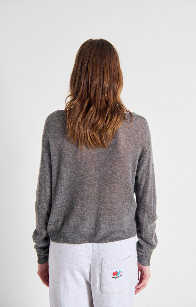 Dumy lightweight cardigan in charcoal