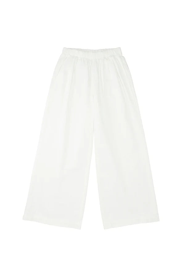 Disco Twill Pant in Washed White