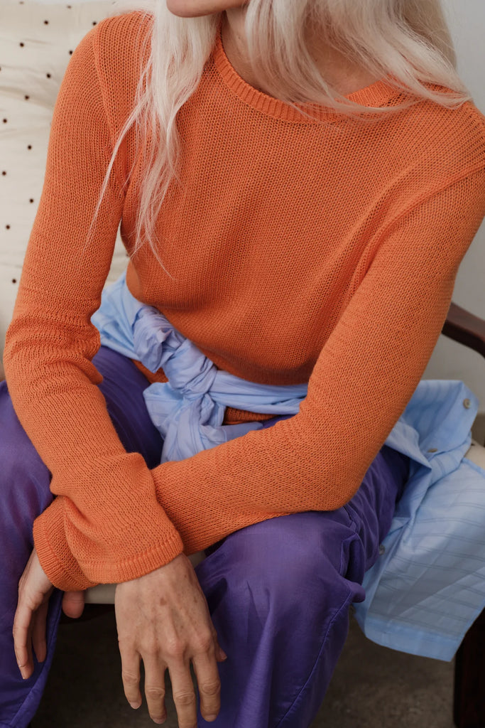 The Knit Long Sleeve in Apricot