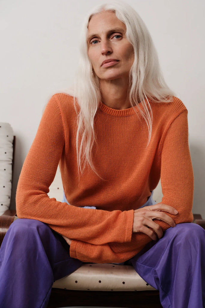 The Knit Long Sleeve in Apricot
