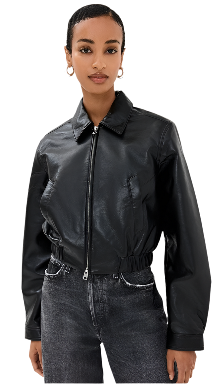 ESSIE Recycled Leather Cropped Jacket