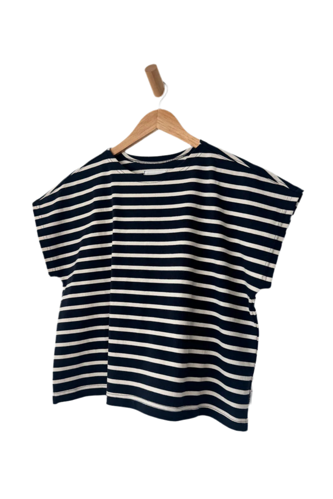 The Manon tee in navy/white stripe