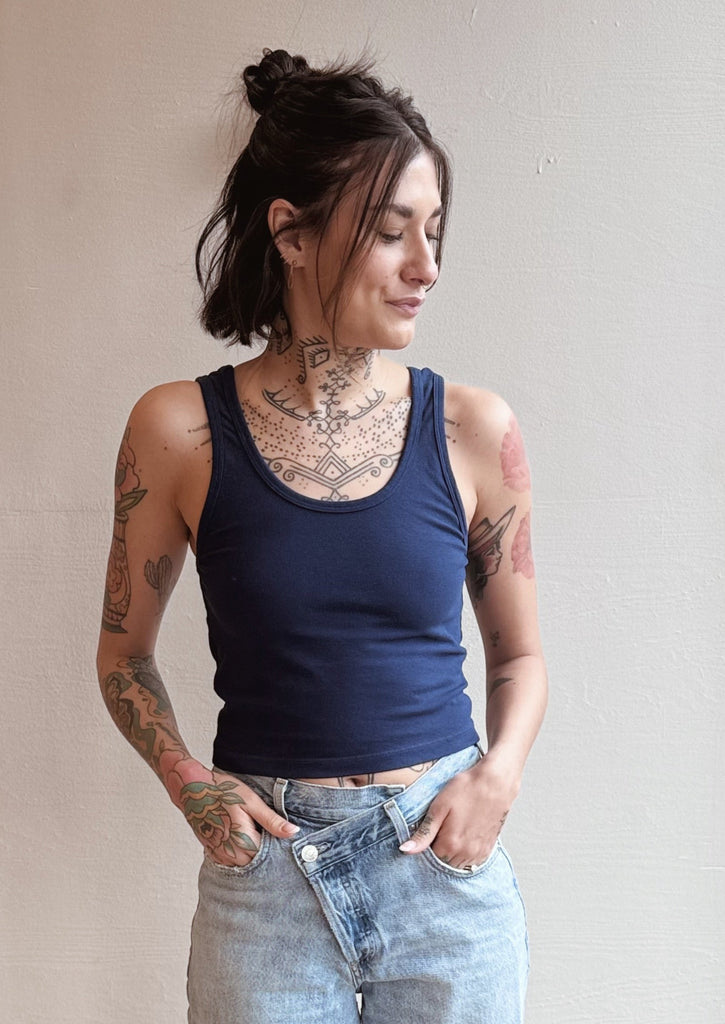 Sporty Tank in Deep Indigo