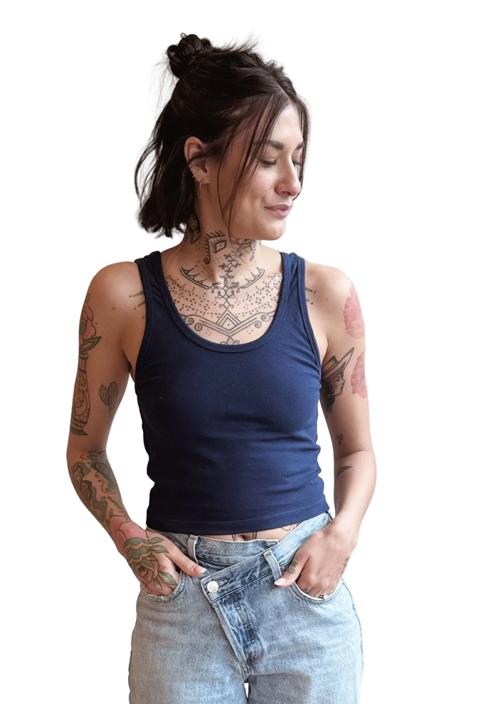 Sporty Tank in Deep Indigo