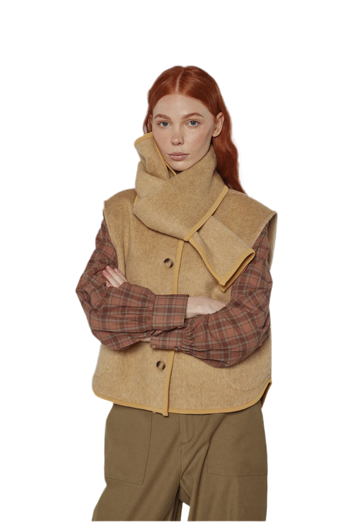 Wool scarf vest