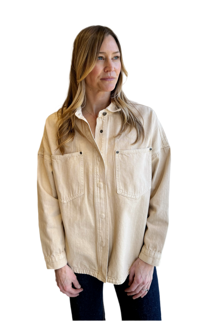 Cream denim OPHELIA shacket