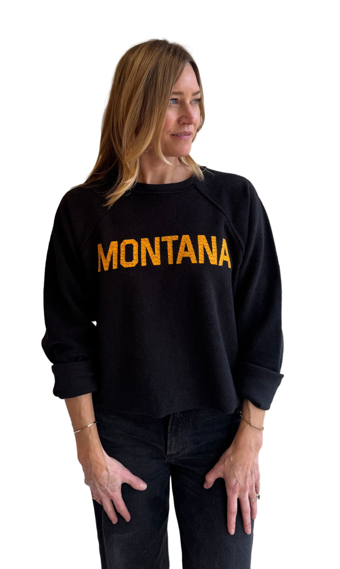Montana printed inside-out sweatshirt
