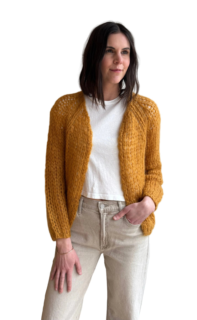 Cloud cardigan in ochre