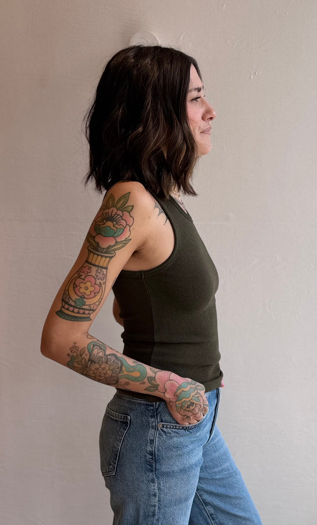 Alta Tank in Olive Green
