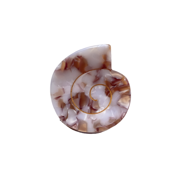 Swirly seashell hair claw in tortoise rose