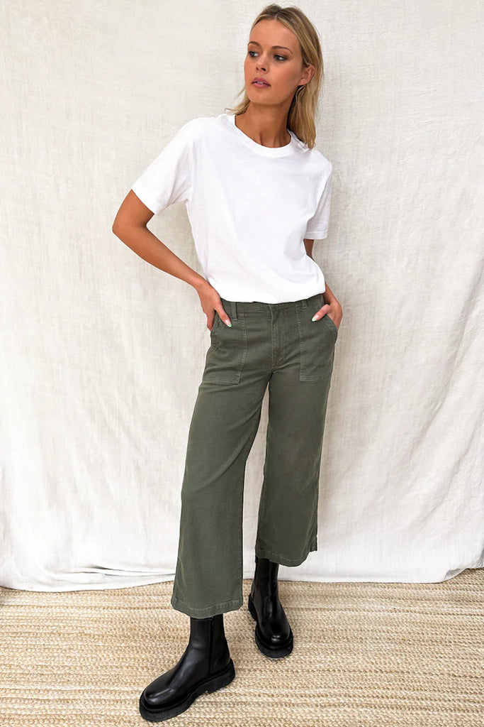 Vintage army pant in olive green