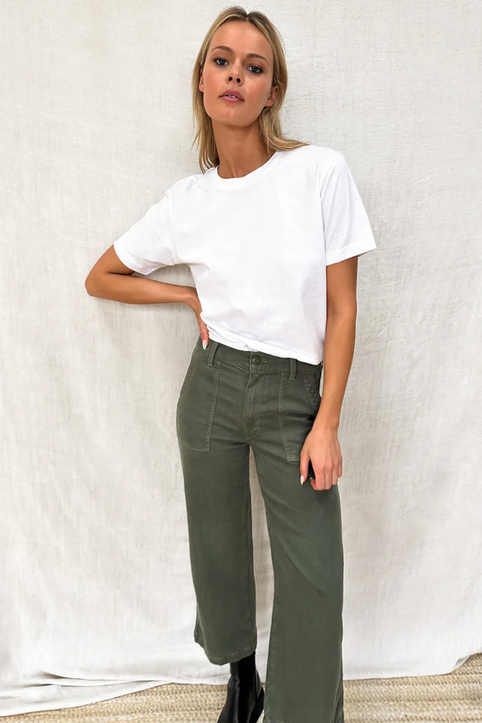 Vintage army pant in olive green