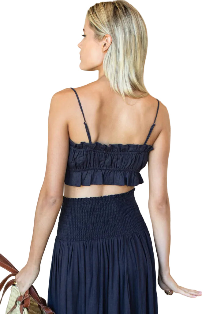 Vacation Top in Midnight Linen