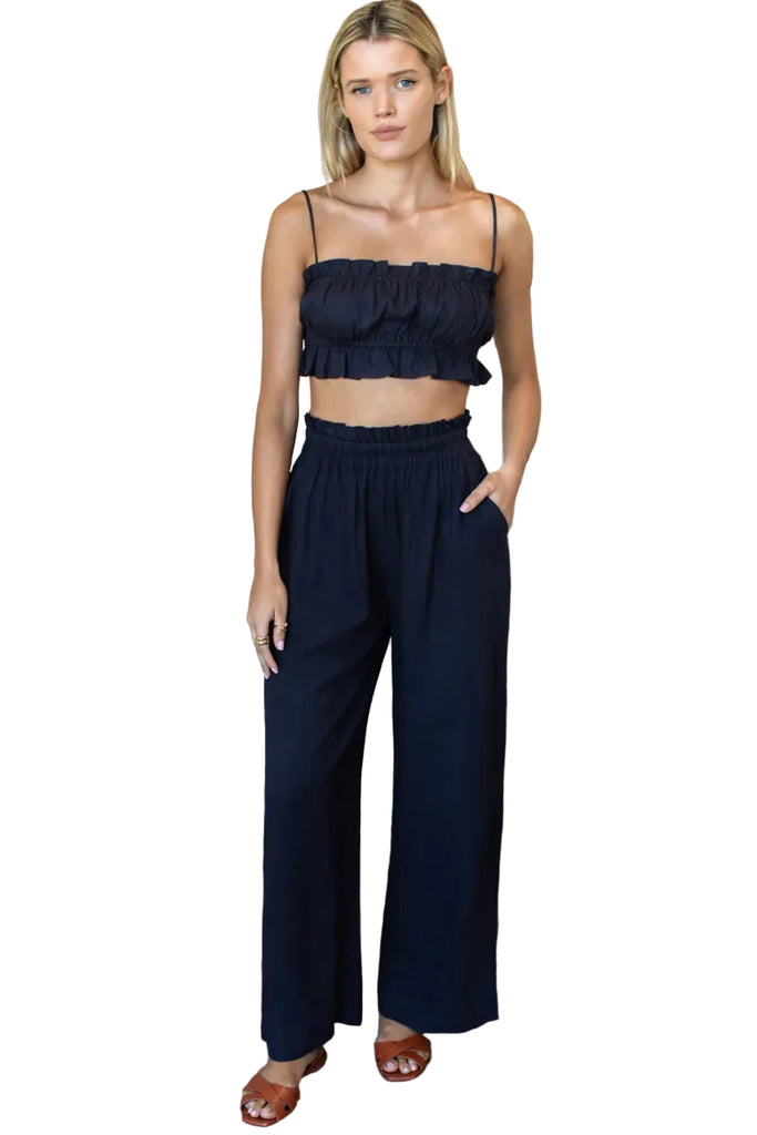 Vacation Top in Midnight Linen