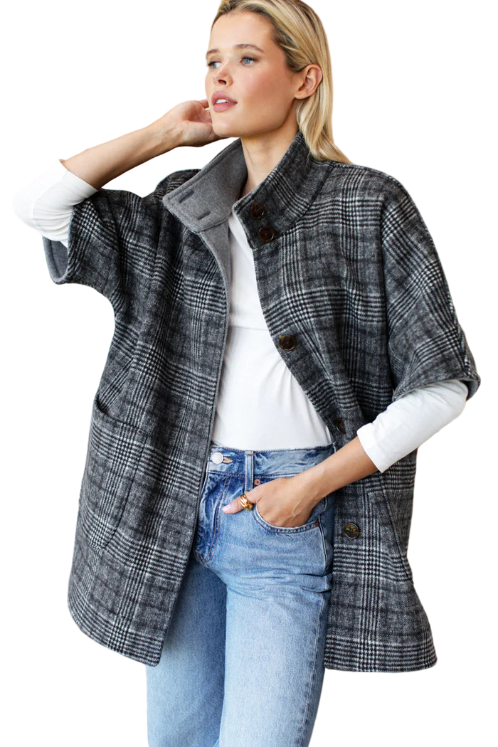 Reversible Topper Jacket in Plaid