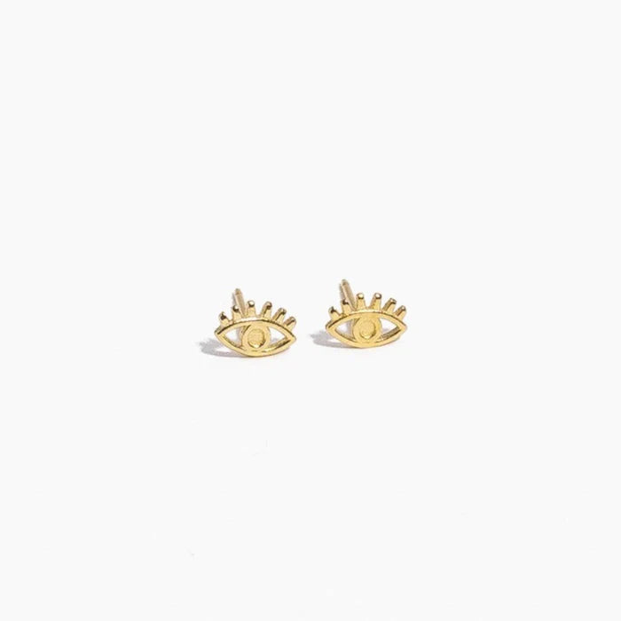 18K Evil eye studs