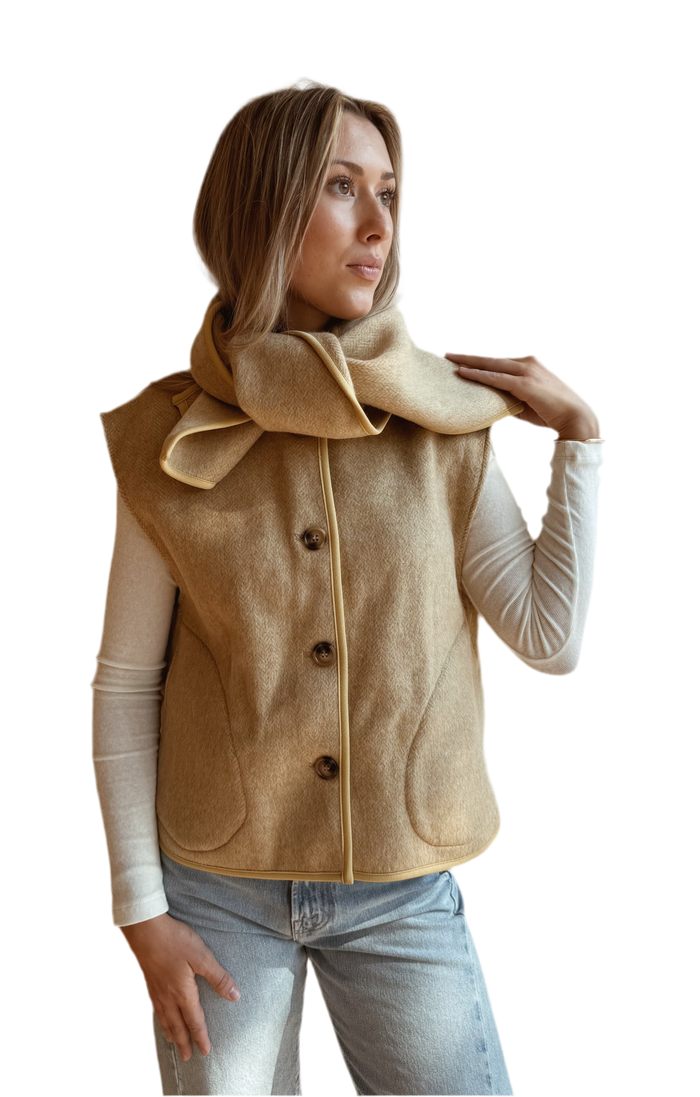 Wool scarf vest