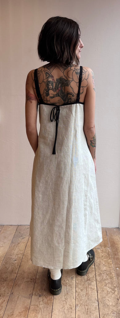 Tie Back Slip Dress in Natural