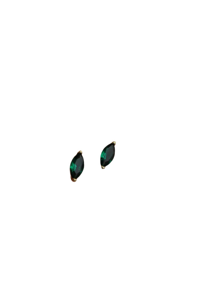 Marquise CZ Emerald Studs