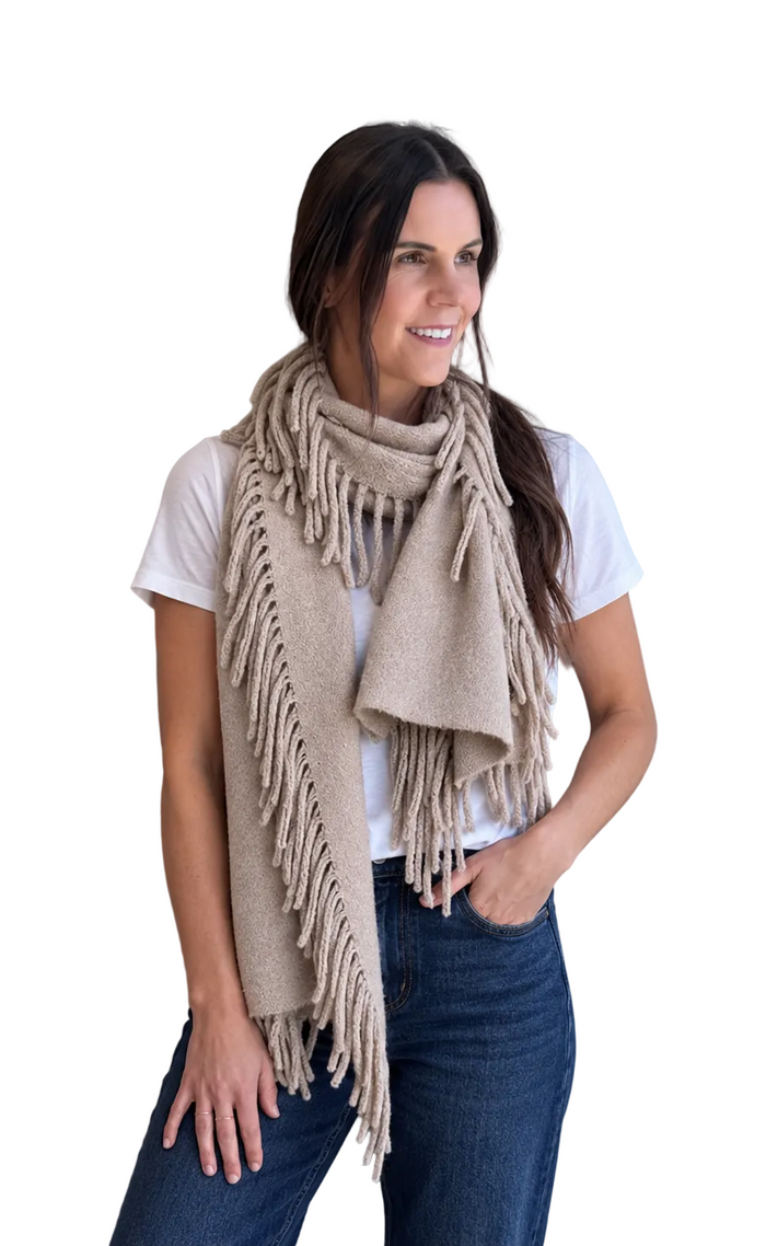 The Fringe Scarf in Wheat