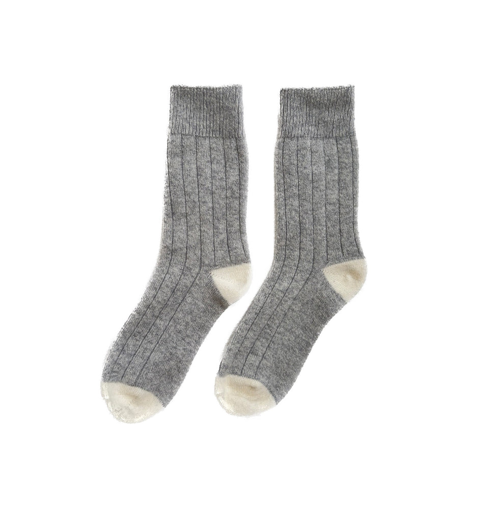 Classic Cashmere Socks in Grey Melange