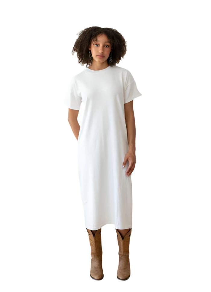Her Dress in White Cotton
