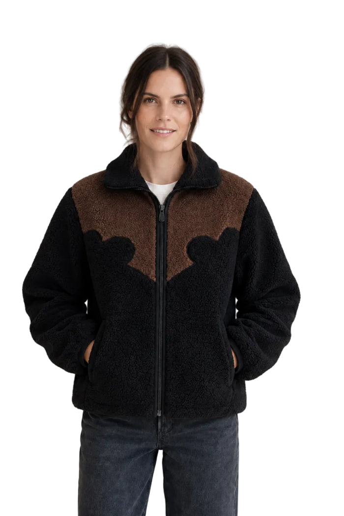 Reversible Western Yoke Pasture Jacket in Black|Brown