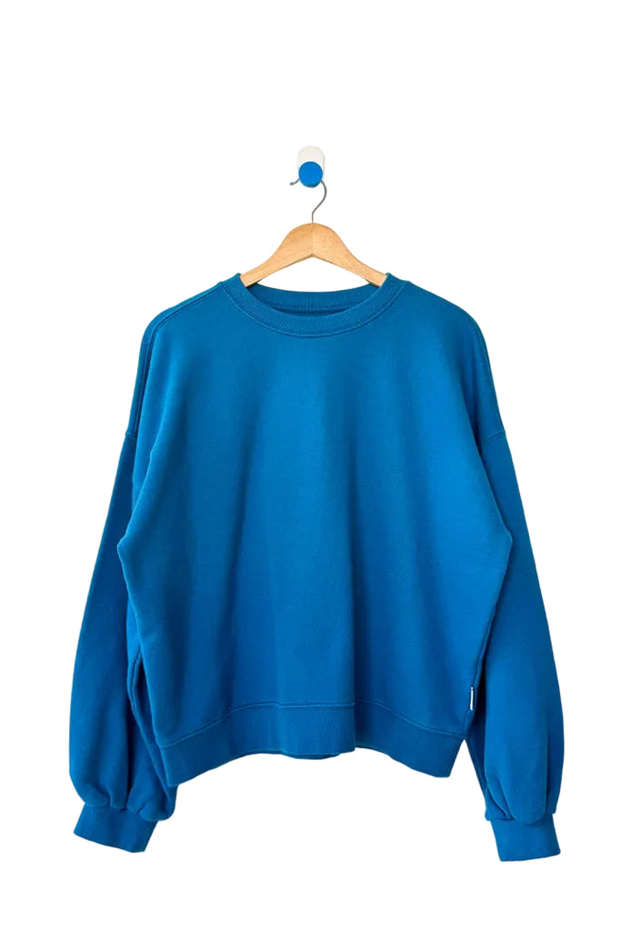 French Terry Core Sweatshirt in Teal Blue