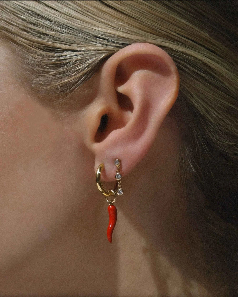 Italian Horn Charm in Red