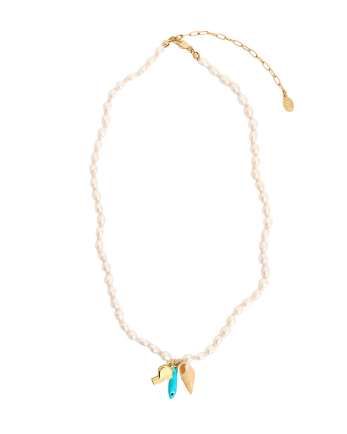 Freshwater pearl charm Necklace