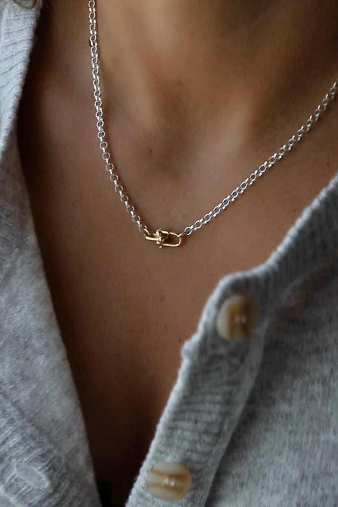 Sora link chain + pearl necklace
