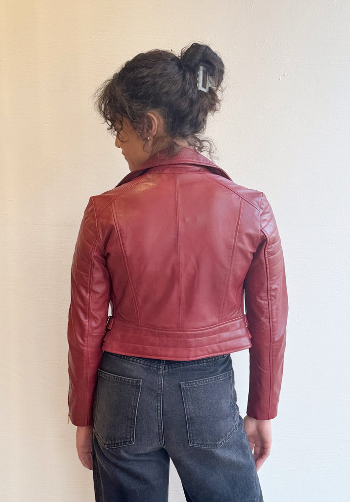 Eureka Biker Jacket in Red